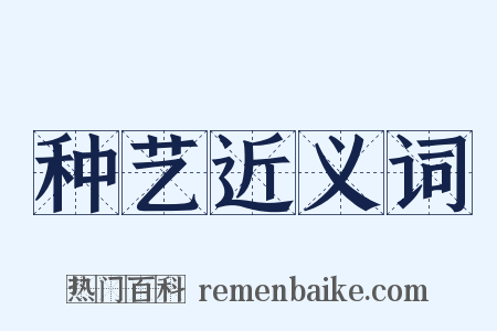 种艺近义词是什么意思的图片